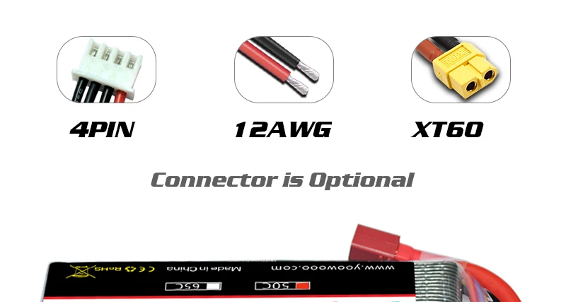 HRB 11.1V 1800mah 3S XT60 EC5 Lipo Battery XT90 EC2 T Deans EC3 RC Parts 50C For FT012 Racing Boat Car Airplane Copter FPV Drone 15 AKKU Charged Rechargeble Powerful Li-Polymer FPV C
