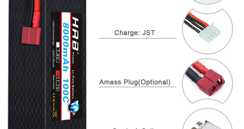HRB Lipo 8000mah Battery, 3s means 3 sells in series, 2p means 2 cells in parallel . 