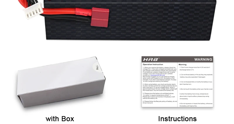 HRB Lipo 8000mah Battery, HAD WARNING Octritienieien-ticn Ldarhol! with Box