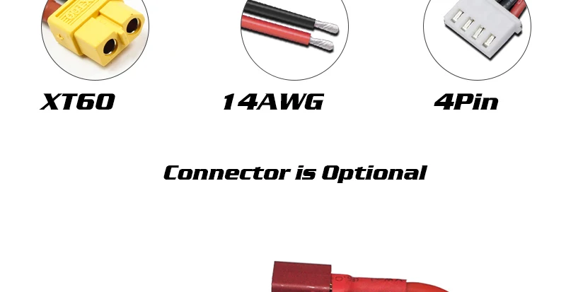 HRB 3S 11.1V 1300mah Lipo Battery, X6O 14AWG 4Pin Connector i5 Optional