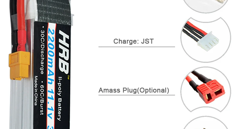 HRB Lipo Battery - 2S 3S 4S 6S 1500mah