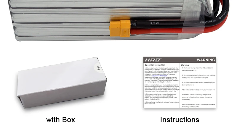 HRB Lipo Battery, D HAD WARNING Octritienieien-feidn E 