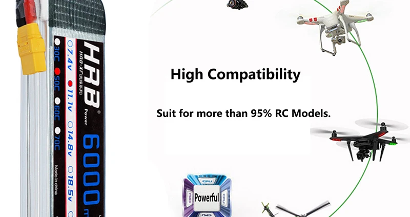 HRB Lipo 3S Battery, Deans T EC5 Female Helicopter Airplane Car Boat RC Parts