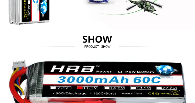 HRB 3S 11.1V 3000mah Lipo Battery, 8 SHOW PRODUCT SHOW HAZ Power Li_Polv Batterv 3