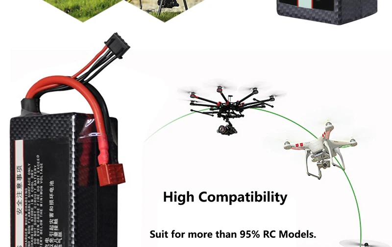 HRB 3S 11.1V Lipo Battery, High Compatibility Suit for more than 95% RC Model