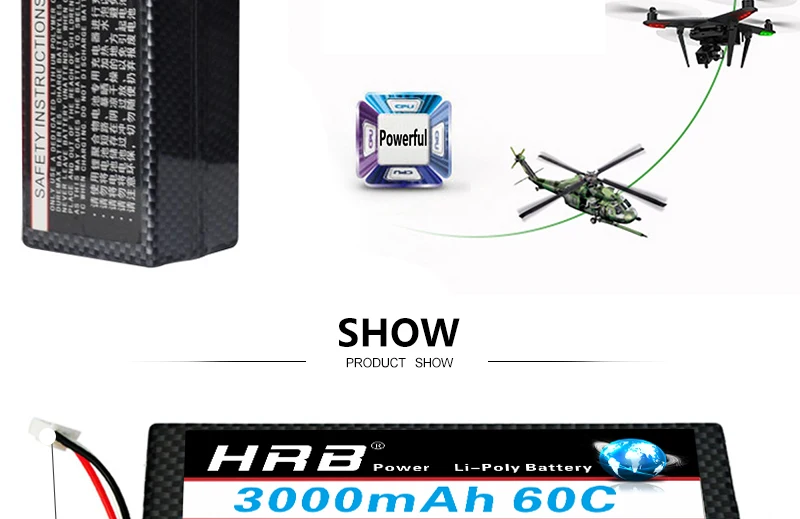 HRB 3S 11.1V Lipo Battery, 1 Powerful SHOW PRODUCT SHOW HRB Power Li-Polv Battery 30