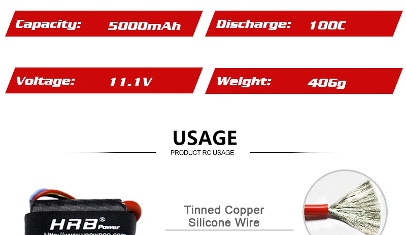 HRB Graphene 3S 11.1V 5000mah Lipo Battery -100C XT90 XT60 Deans EC5 T XT90-S For Racing Car Airplane Boat Truck RC Parts 13 capacity: sooomAh Discharge: 1ooc Voltage: 11.1V