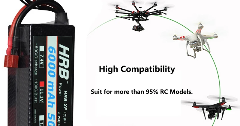 HRB Lipo Battery, HPB Lipo Battery 3S 11.1V 6000mah - 50C