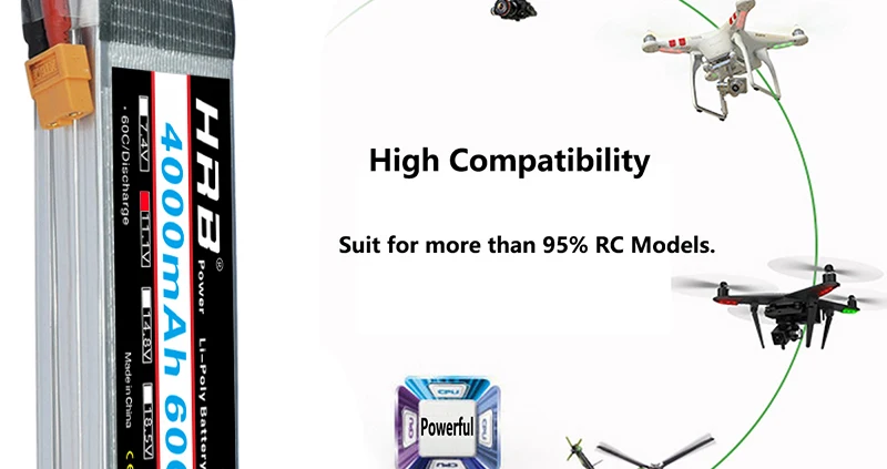 HRB 3S 11.1V Lipo Battery, AKKU Charged Rechargeable Powerful Li-Polymer Accessories Dimensions 