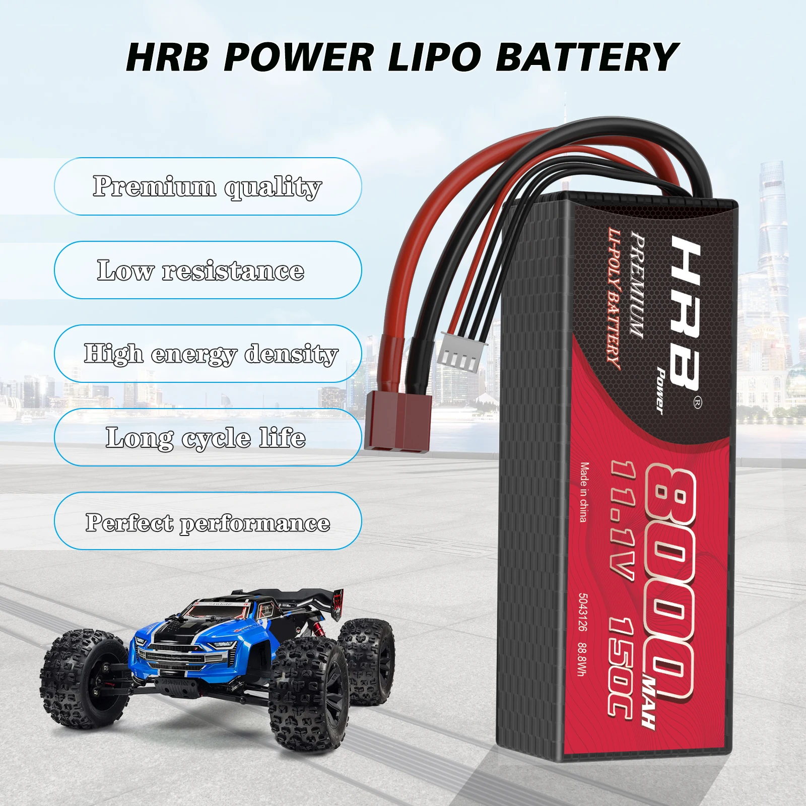 HRB 3S Lipo Battery, 3S Lipo Battery 11.1V 8000mah SPECIFICATIONS