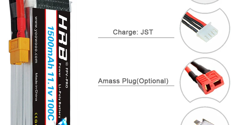 HRB 3S 11.1V 1500mah Lipo Battery, don't leave the battery unattended while charging