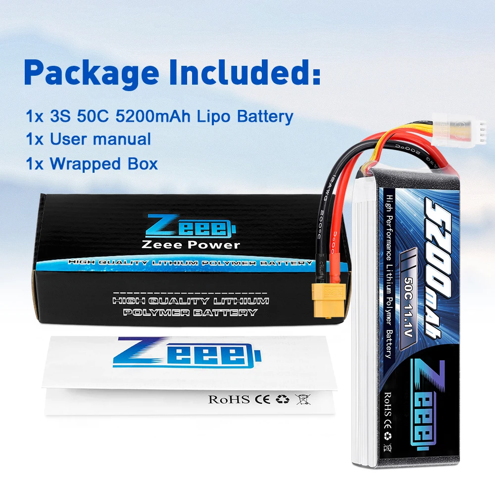 Zeee 3S Lipo Battery - 11.1V 50C 5200mAh XT60 Plug for RC Car Helicopter Quadcopter Boat RC Airplane FPV Drone Battery 22 Zeee 3S Lipo Battery, Strict matching progress, excellent consistency