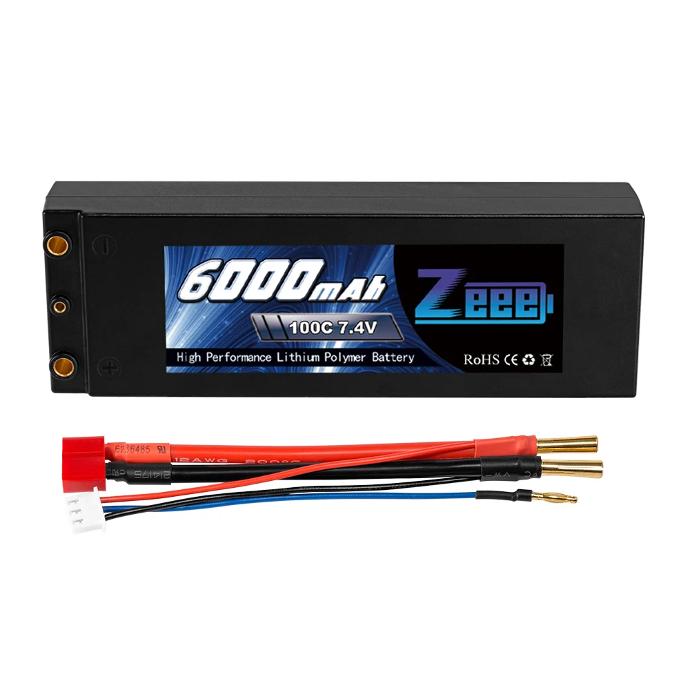 Zeee Lipo Battery 6000mAh 7.4V 100C 2S Lipo RC Car Battery with Deans T Plug 2S RC Lipo Battery for Car Boat Truck Truggy Buggy FPV Drone Battery 15 Zeee Lipo Battery, gooOmar 10OC 7.4V High Performance Lithiun Polymer Battery RoHS