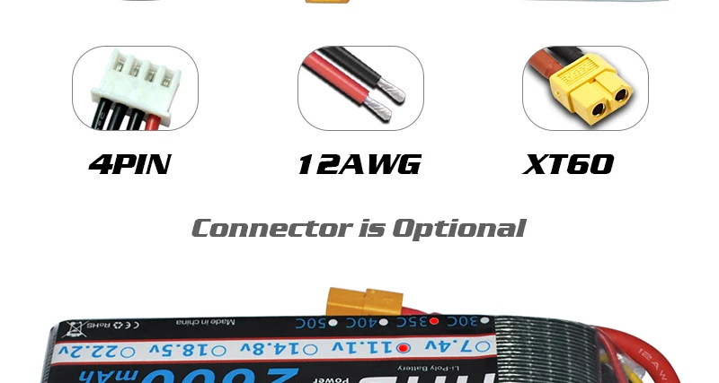 HRB 3S 11.1V Lipo Battery, XT60 T Deans X