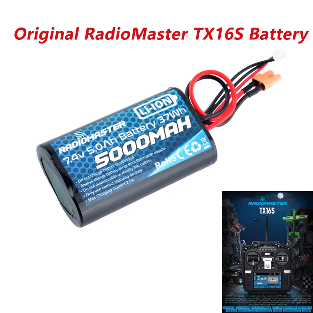 Original RadioMaster TX16S Battery - 2S 5000mAh Lipo Battery Frsky Multi Protocol Open Source Remote Control FPV Racing Drone 12 Original RadioMaster TX16S Battery, original RadioMaster TX16S Battery 2 5 Oie nol Do 20A Do