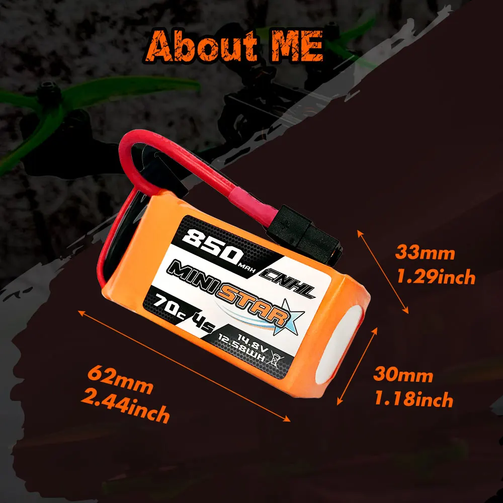 3 قطعة CNHL 4S 14.8V بطارية ليبو 650mAh 850mAh 70C MiniStar مع XT30 XT60 التوصيل ل RC FPV سباق الطائرة بدون طيار طائرة رباعية صغيرة 16