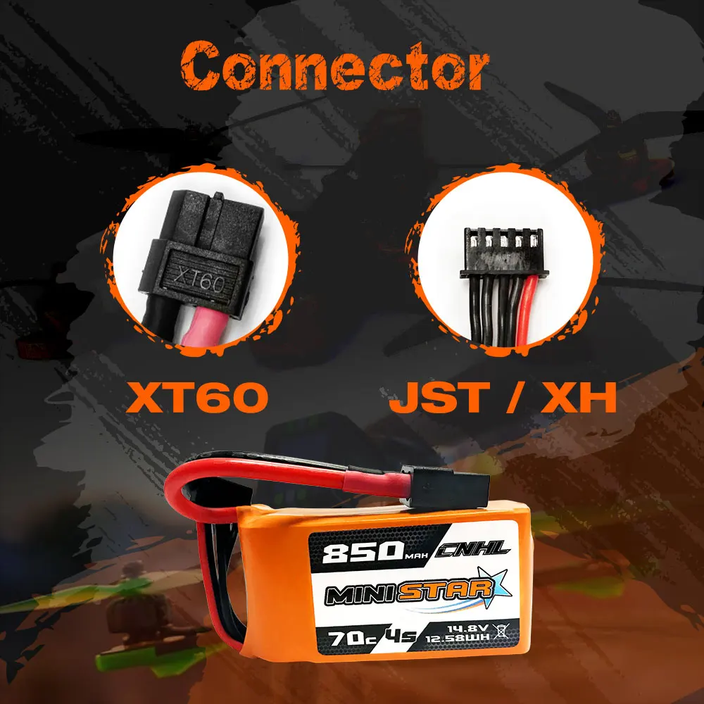 3 قطعة CNHL 4S 14.8V بطارية ليبو 650mAh 850mAh 70C MiniStar مع XT30 XT60 التوصيل ل RC FPV سباق الطائرة بدون طيار طائرة رباعية صغيرة 17