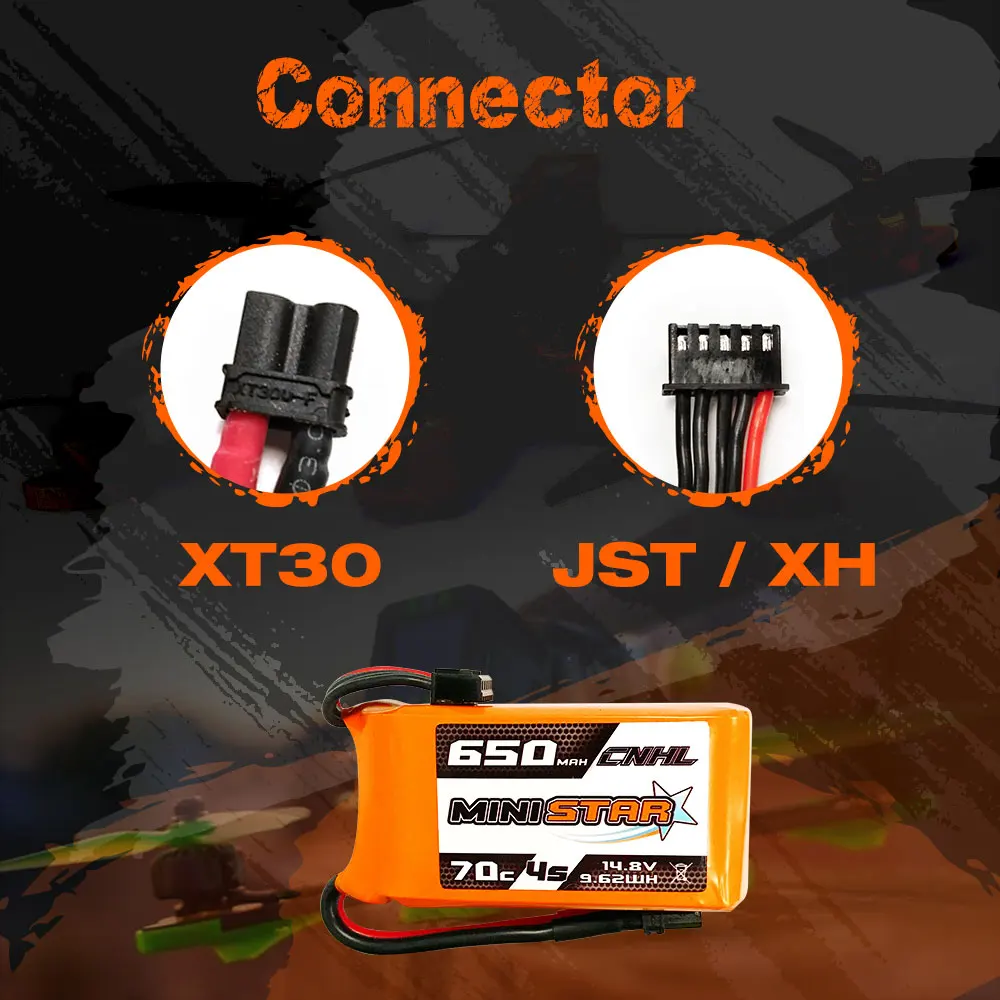 3 قطعة CNHL 4S 14.8V بطارية ليبو 650mAh 850mAh 70C MiniStar مع XT30 XT60 التوصيل ل RC FPV سباق الطائرة بدون طيار طائرة رباعية صغيرة 18