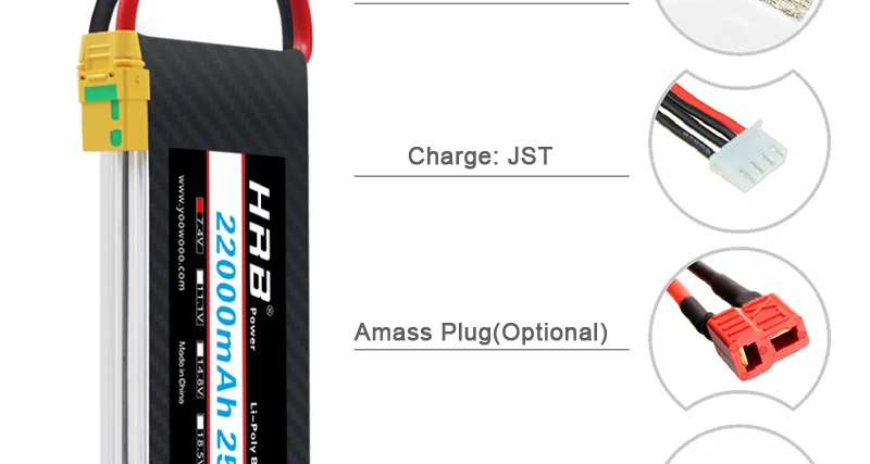 HRB Lipo 2S Battery, useful Knowledge: Never to let the voltage below 3.6V During use, or your