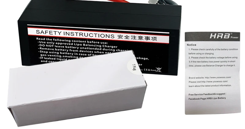 HRB 4S 14.8V 6000mah Lipo Battery, Stop using devices when Aa ttoryin €osc Rt