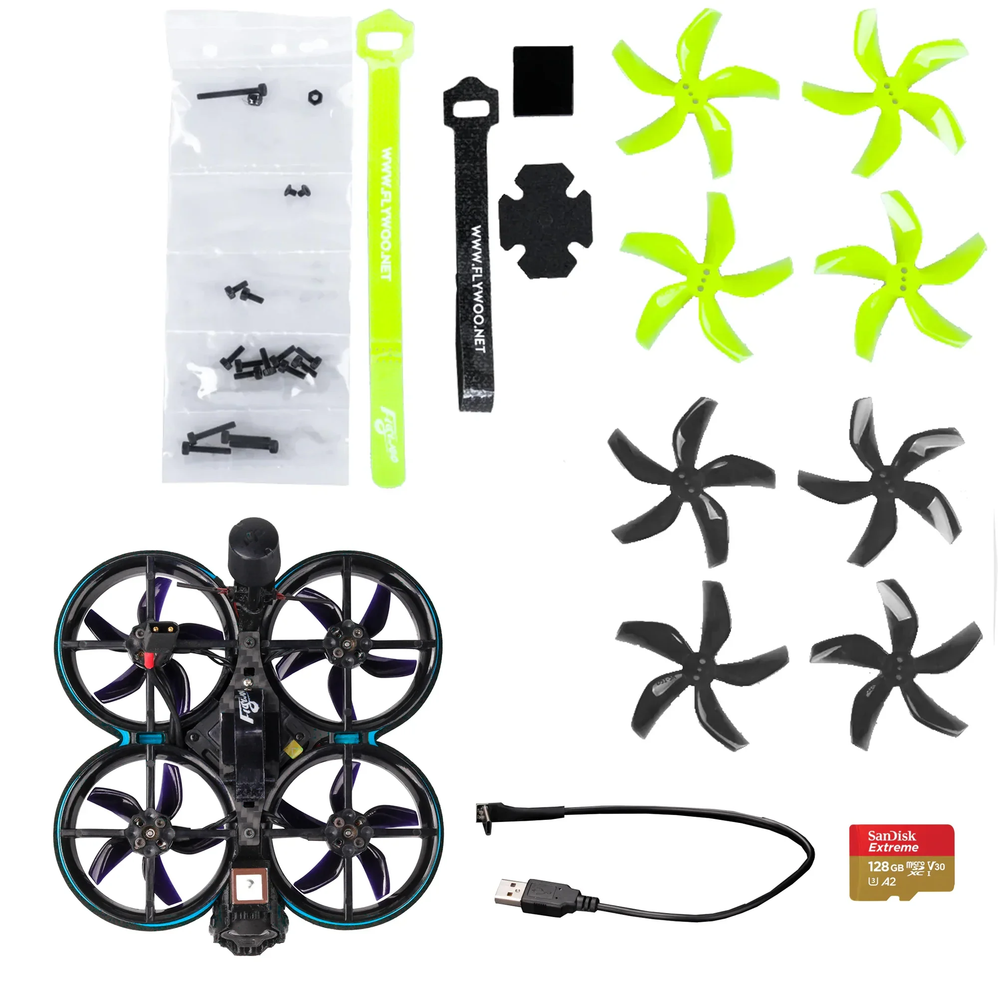 FLYWOO CineRace20 V2 HD DJI O3 2 بوصة cinewhoop (بدون وحدة هواء O3) 8