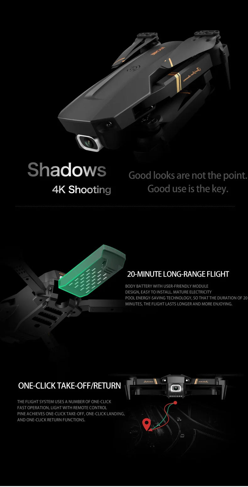 V4 Rc Drone - كاميرا 4k HD ذات زاوية واسعة 1080P WiFi fpv بدون طيار كاميرا مزدوجة كوادكوبتر في الوقت الحقيقي ناقل الحركة هليكوبتر بدون طيار ألعاب هدايا 36 V4 Rc Drone, the 20-minute long-range flight body battery with user-friendly
