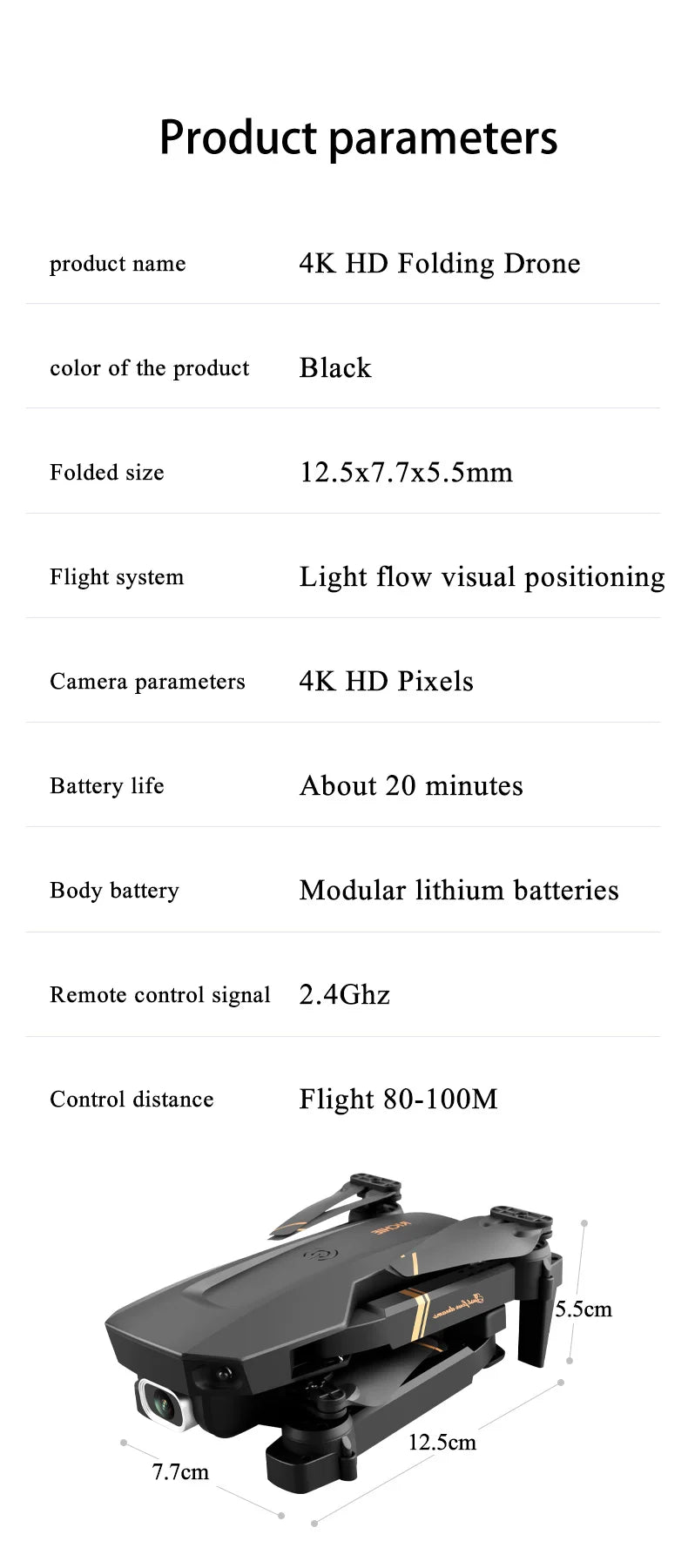 V4 Rc Drone - كاميرا 4k HD ذات زاوية واسعة 1080P WiFi fpv بدون طيار كاميرا مزدوجة كوادكوبتر في الوقت الحقيقي ناقل الحركة هليكوبتر بدون طيار ألعاب هدايا 37 V4 Rc Drone, product parameters product name 4k hd folding drone color of the