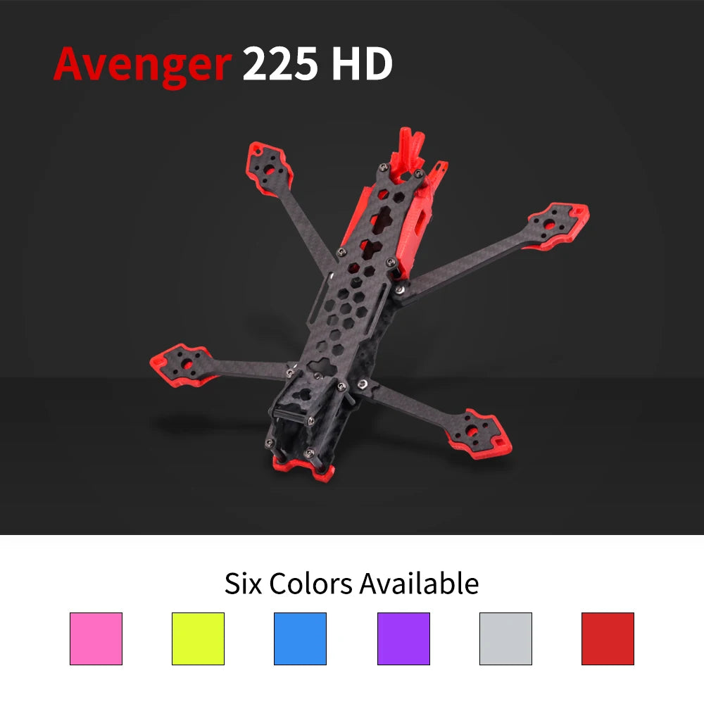 مجموعة إطارات أفينجر 5 بوصة FPV - إطار HD إطار طائرة بدون طيار fpv حماية كوادكوبتر Dji HD نظام رقمي fpv عدة DIY هدايا السنة الجديدة 2023 17 Avenger 5inch FPV frame Kit, Avenger 225 HD Six Colors