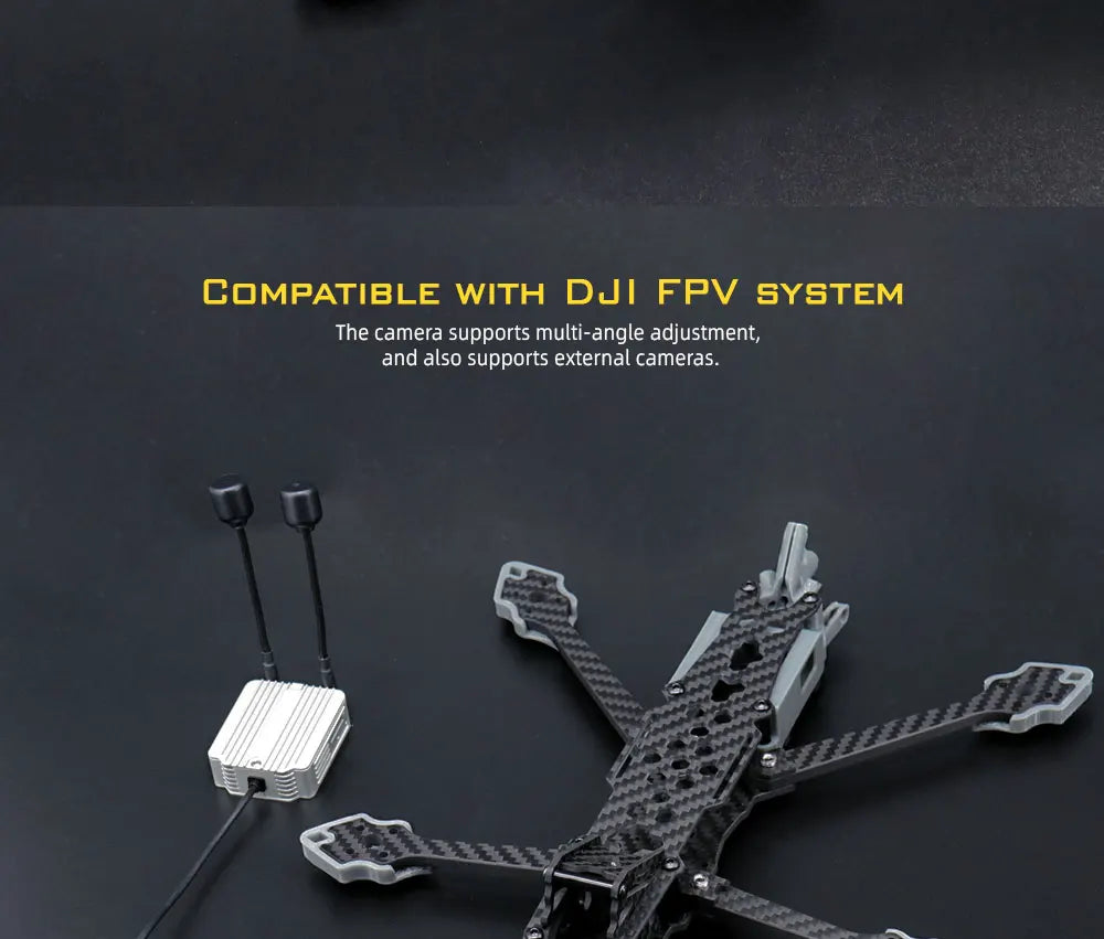مجموعة إطارات أفينجر 5 بوصة FPV - إطار HD إطار طائرة بدون طيار fpv حماية كوادكوبتر Dji HD نظام رقمي fpv عدة DIY هدايا السنة الجديدة 2023 20 Avenger 5inch FPV frame Kit, camera supports multi-angle adjustment, and also supports external cameras . DJl FPV